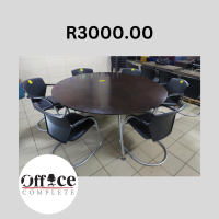 D23 - Boardroom table 6 x seater R3000.00 chairs @ R1150.00 each